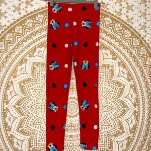 “LULAROE” DISNEY RED MINNIE MOUSE LEGGINGS, IN EXCELLENT CONDITION! SIZE TWEEN